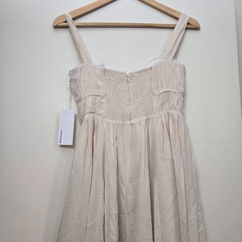 Reformation Jayde Dress Size 8P Prosecco NWT Bridesmaid Maxi Formal Evening - Picture 6 of 9